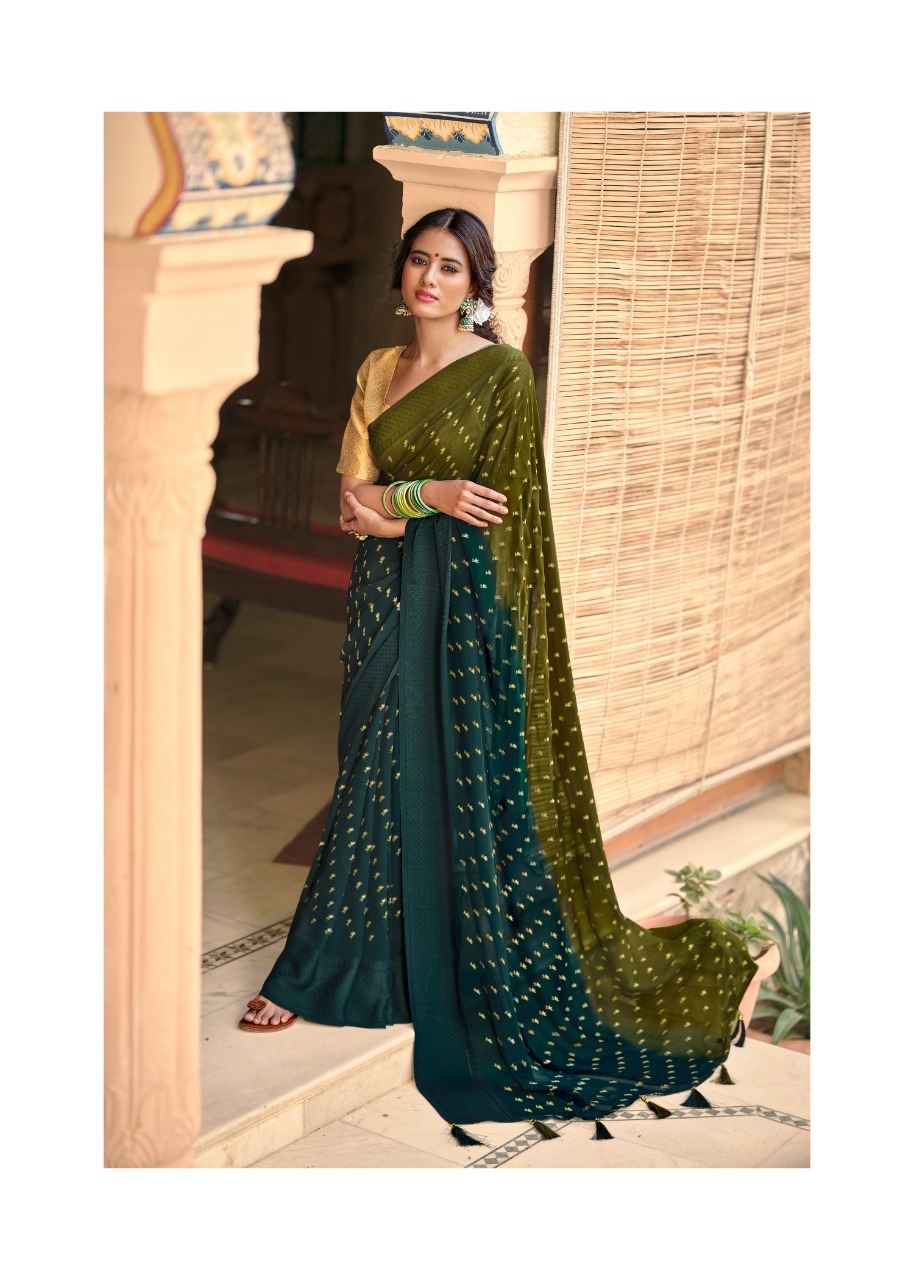 lt kashvi creation sakambari georgette astonishing print saree catalog