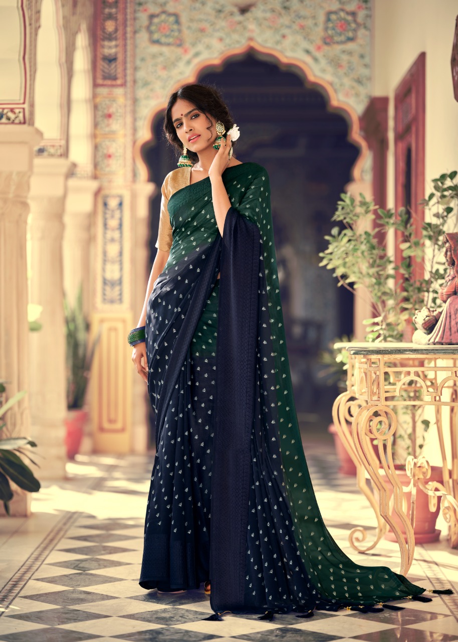 lt kashvi creation sakambari georgette astonishing print saree catalog