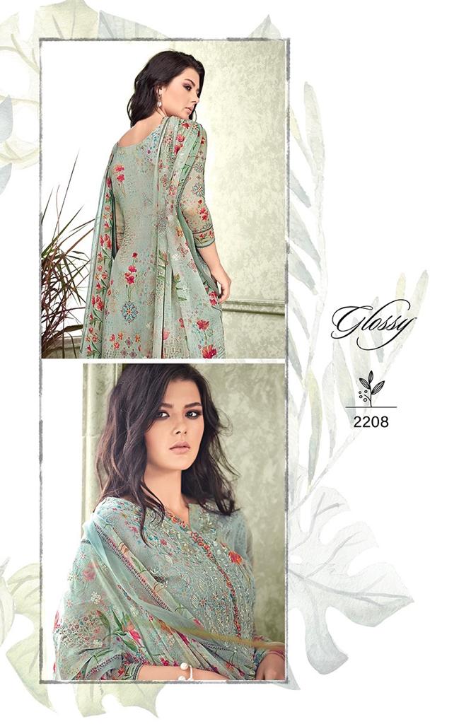 glossy crescent viscose gorgeous look salwar suit catalog