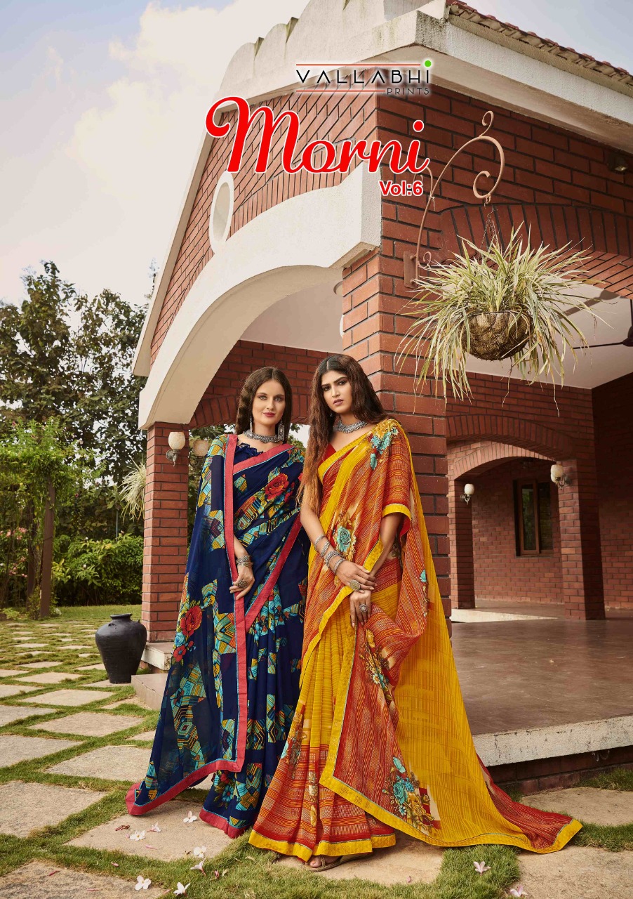 vallabhi print morni vol 6 dhani print exclusive print saree catalog