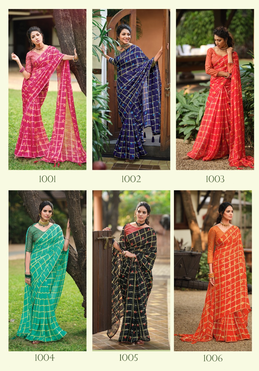 lt kashvi creation moksha Royal Checks viscous astonishing print saree catalog