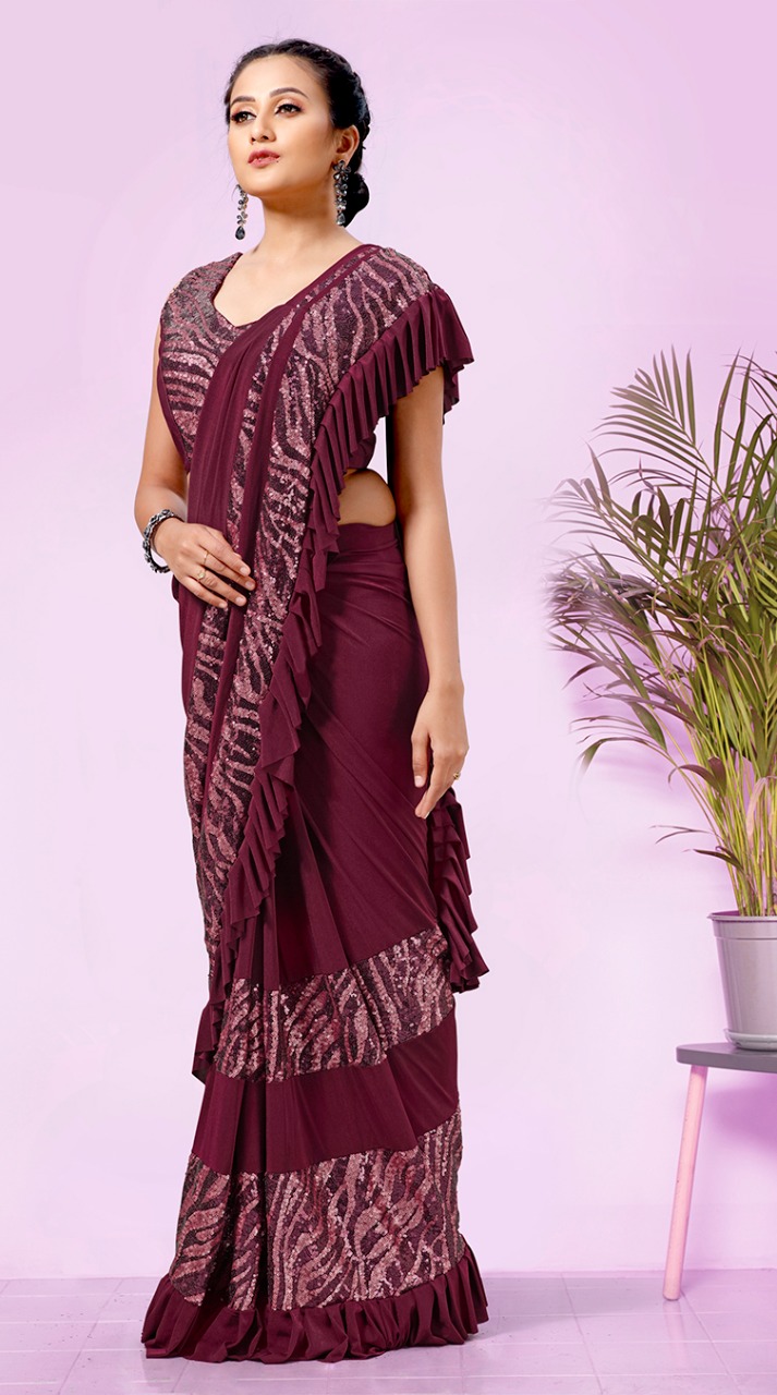 amoha trendz d no 101832 lycra classic look saree catalog