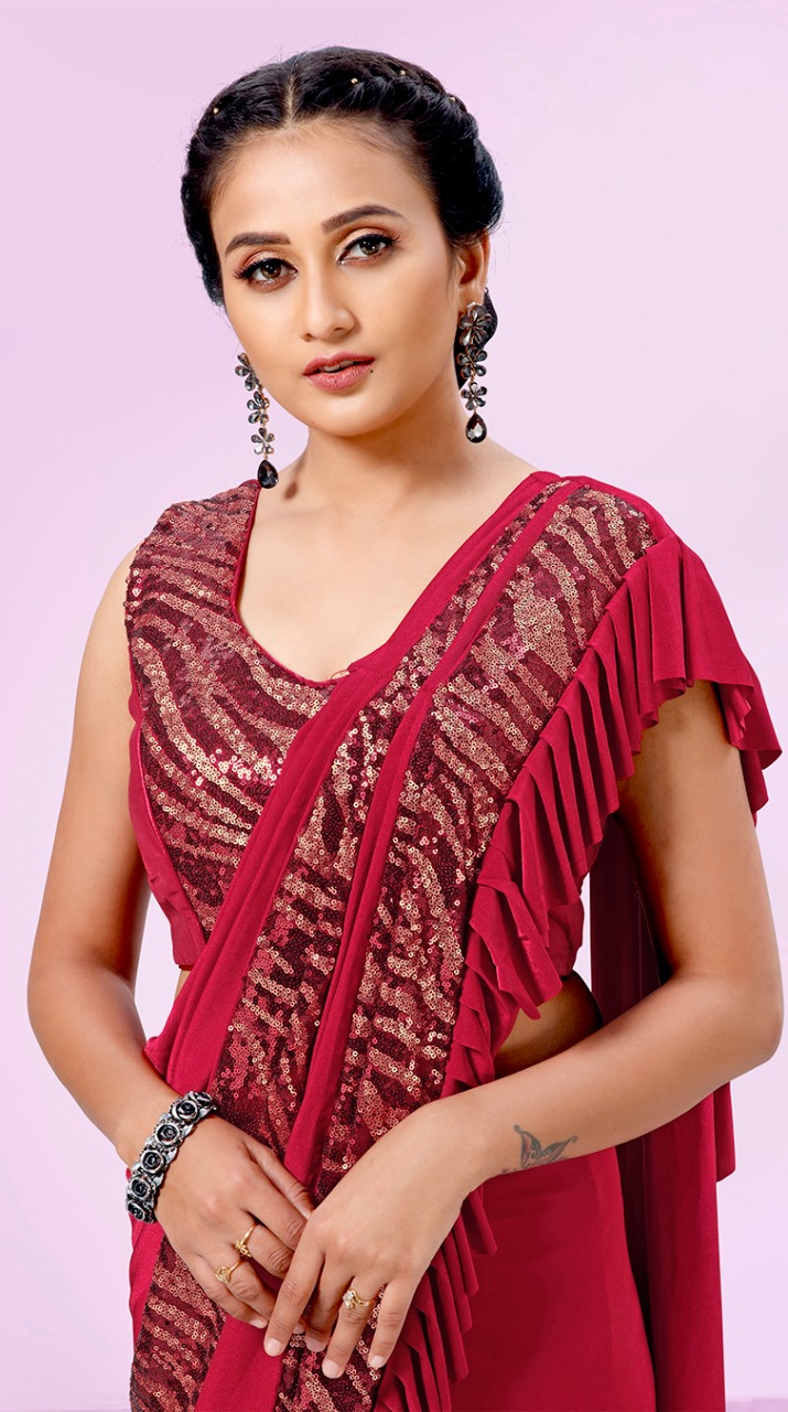 amoha trendz d no 101832 lycra classic look saree catalog