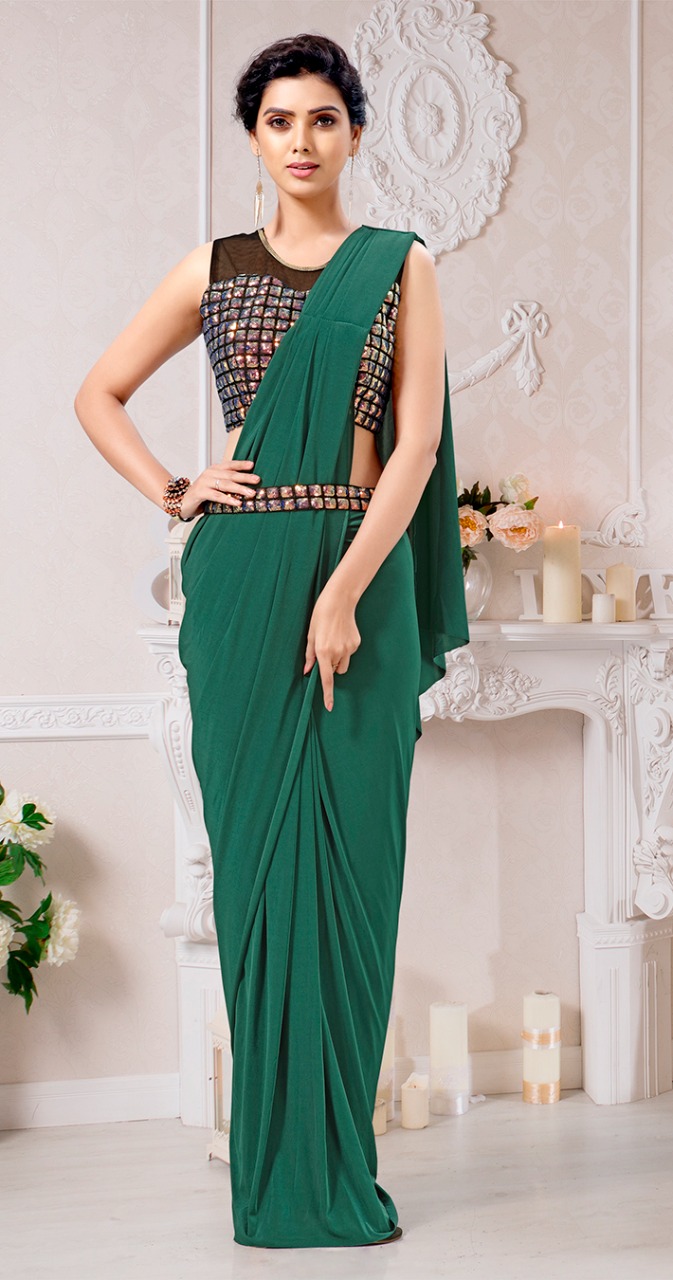 amoha trendz d no 10202 lycra new and modern style saree catalog