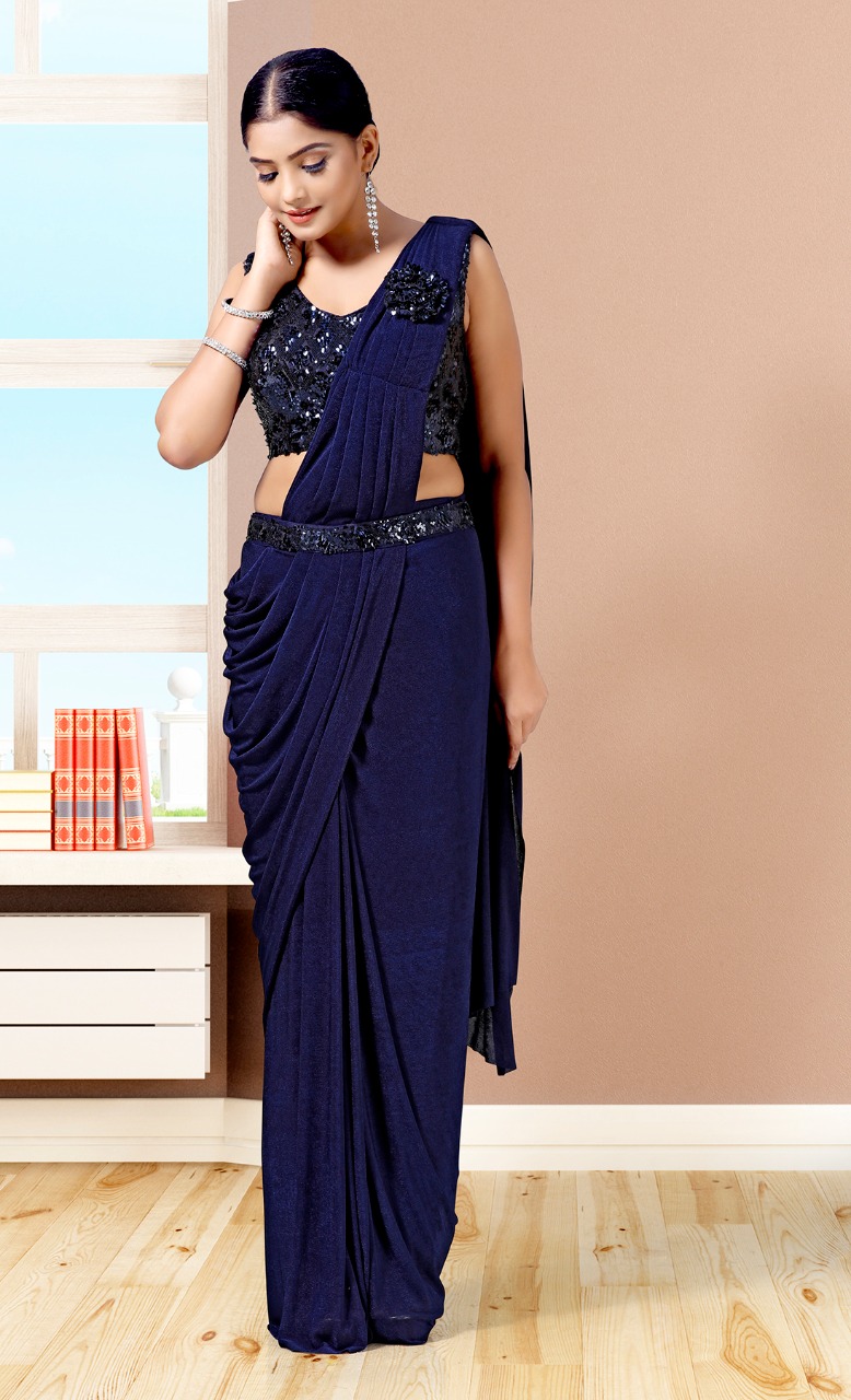 amoha trendz Design No 1015566  Imported Lycra exclusive colours and look saree catalog