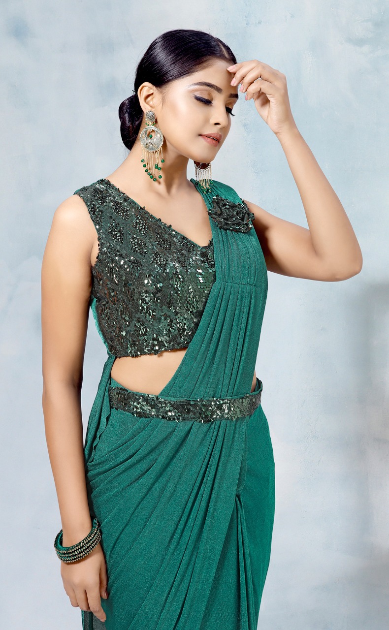 amoha trendz Design No 1015566  Imported Lycra exclusive colours and look saree catalog