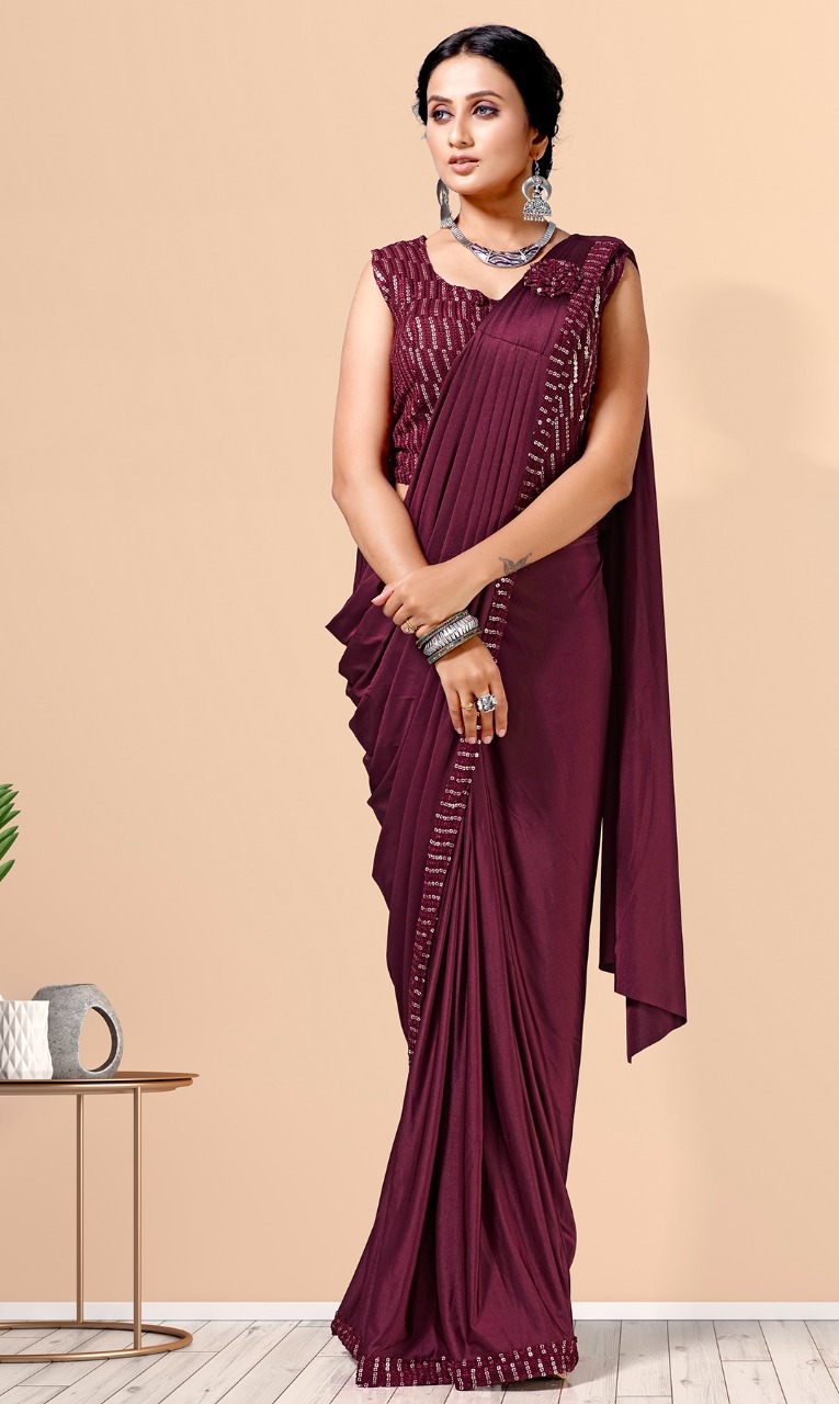 amoha trenza Design No 1015600 Imported Lycra innovative look saree catalog