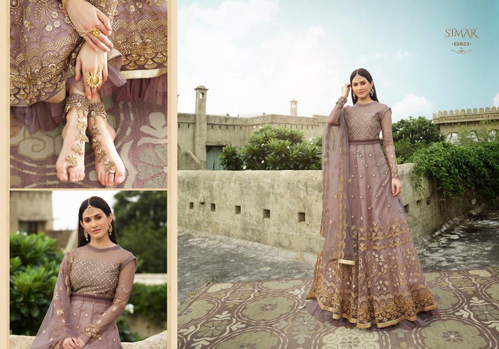 amyra designer myro net embroidery regal heavy look lehngha catalog