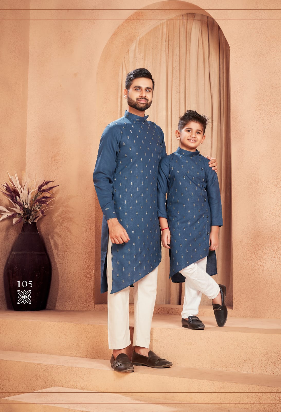 Banwery Fashion Father and son cotton stylish look kurta payejama catalog