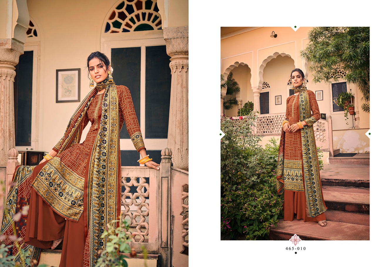 belliza designer studio aura pashmina exclusive print salwar suit catalog