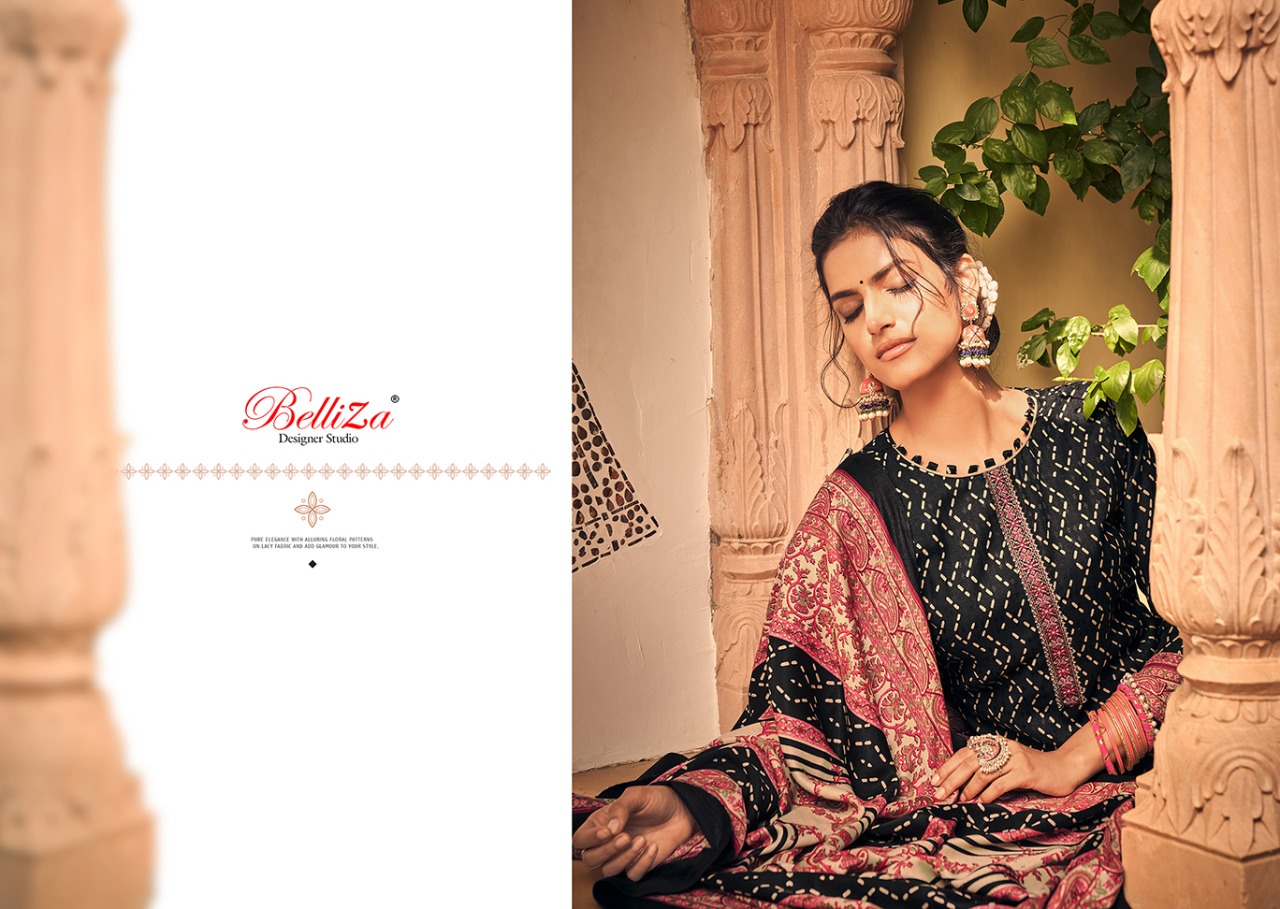 belliza designer studio aura pashmina exclusive print salwar suit catalog