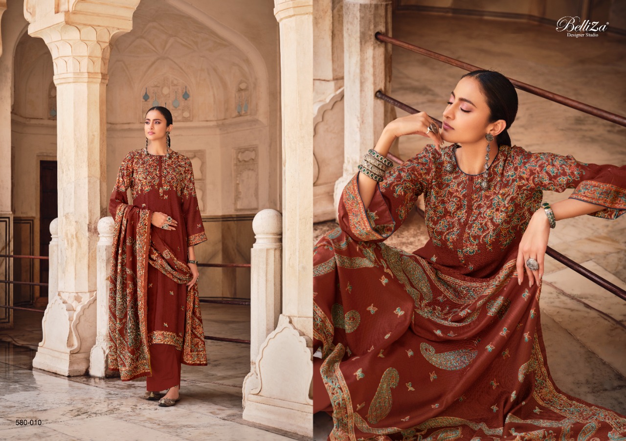 belliza designer studio kashmiriyat pashmina regal look salwar suit catalog