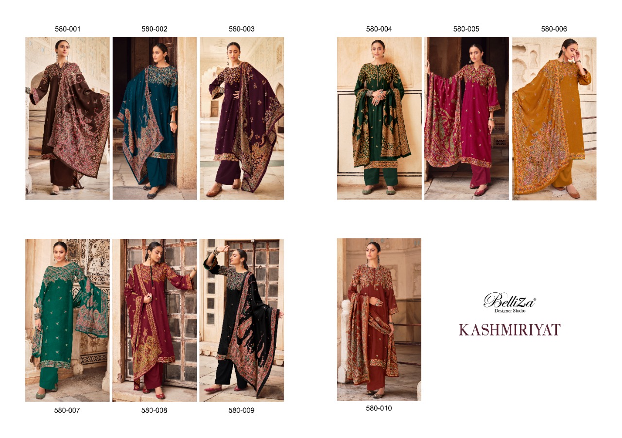 belliza designer studio kashmiriyat pashmina regal look salwar suit catalog