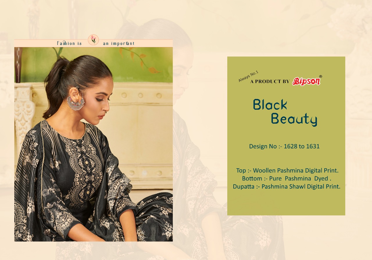 bipson black beauty pashmina exclusive print salwar suit catalog