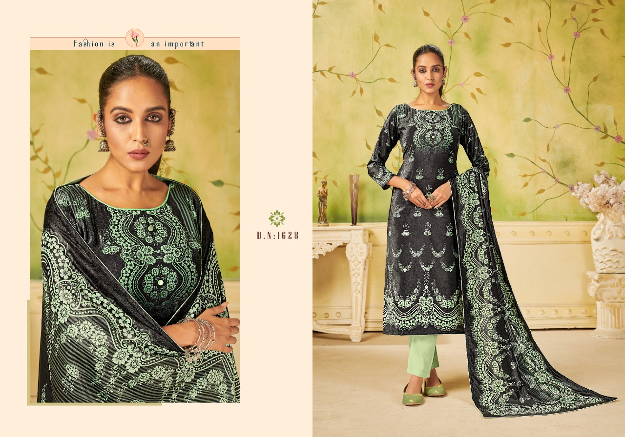 bipson black beauty pashmina exclusive print salwar suit catalog