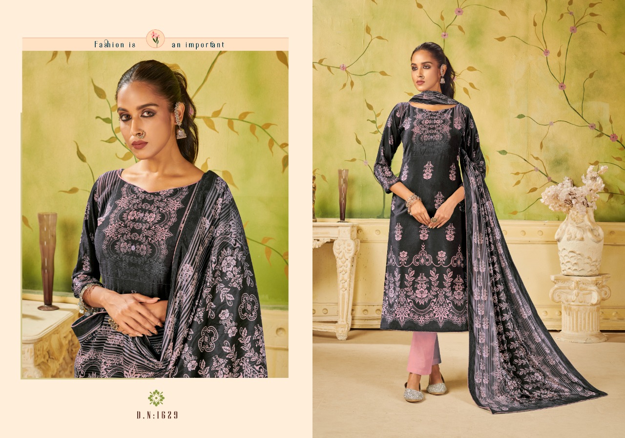 bipson black beauty pashmina exclusive print salwar suit catalog