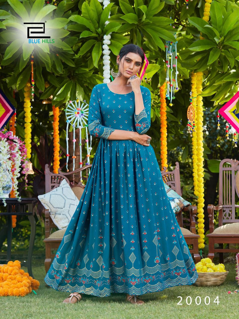 Blue hills Walkway Vol 20 rayon attrective look long kurti catlog