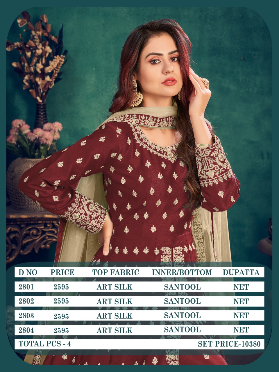 dani aanaya 2800 series vol 128 art silk regal look salwar suit catalog