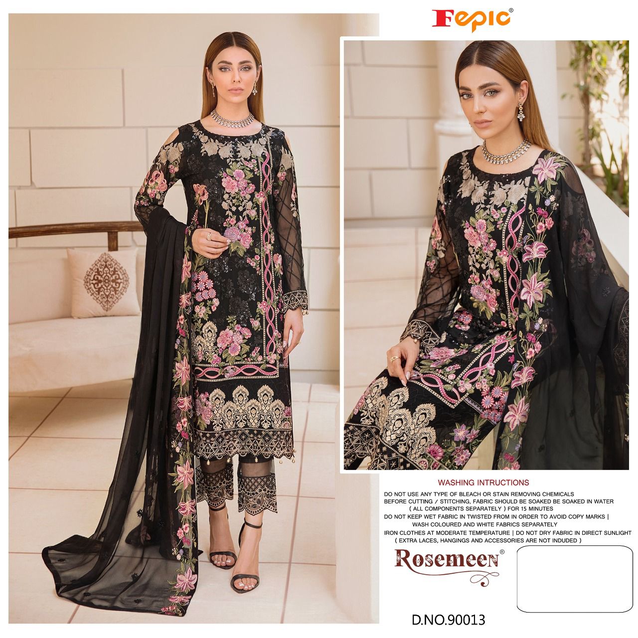 fepic rosemeen 90013 georgette catchy look salwar suit single