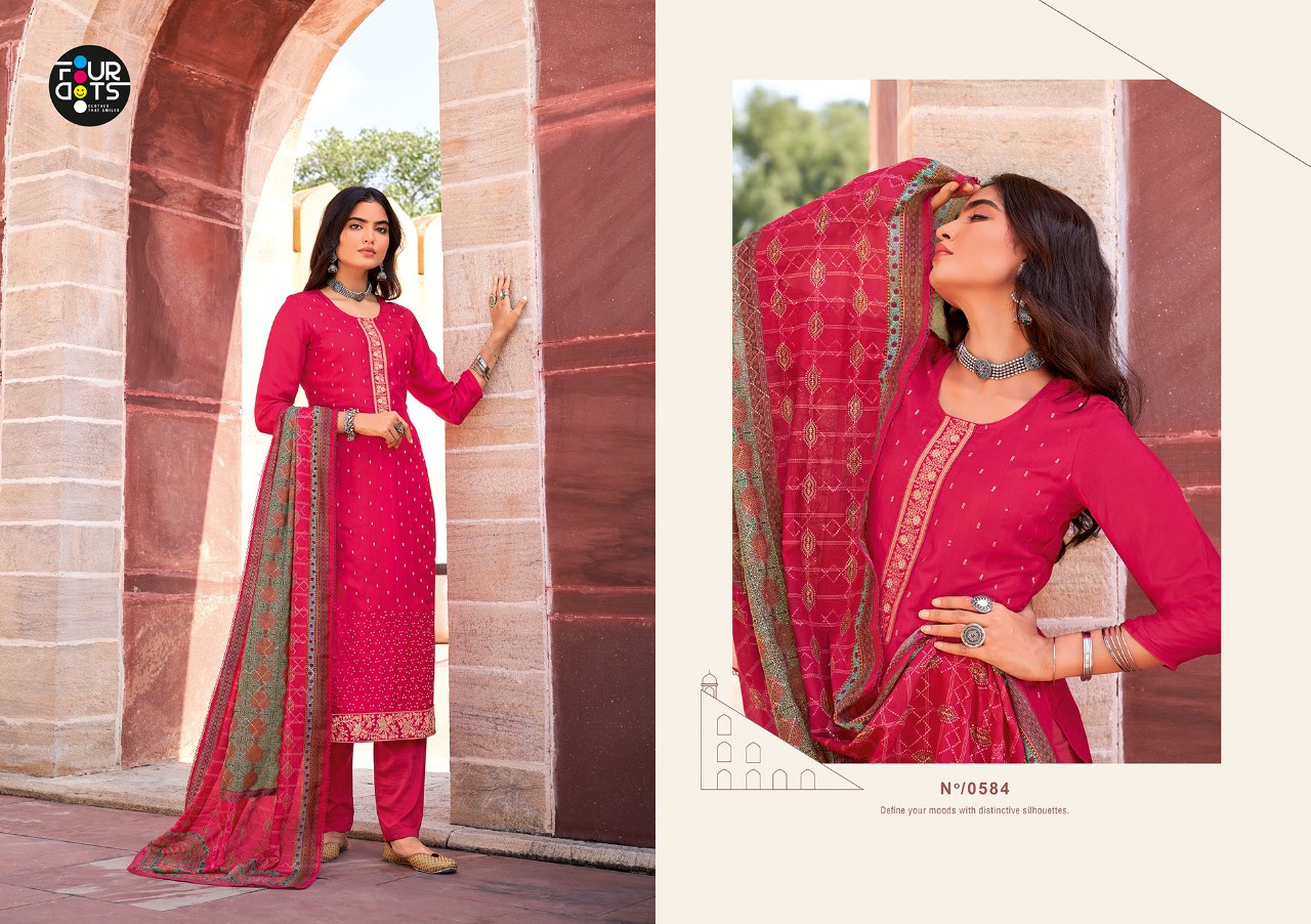 fourdots avshar vol 6 dark viscose regal look salwar suit catalog