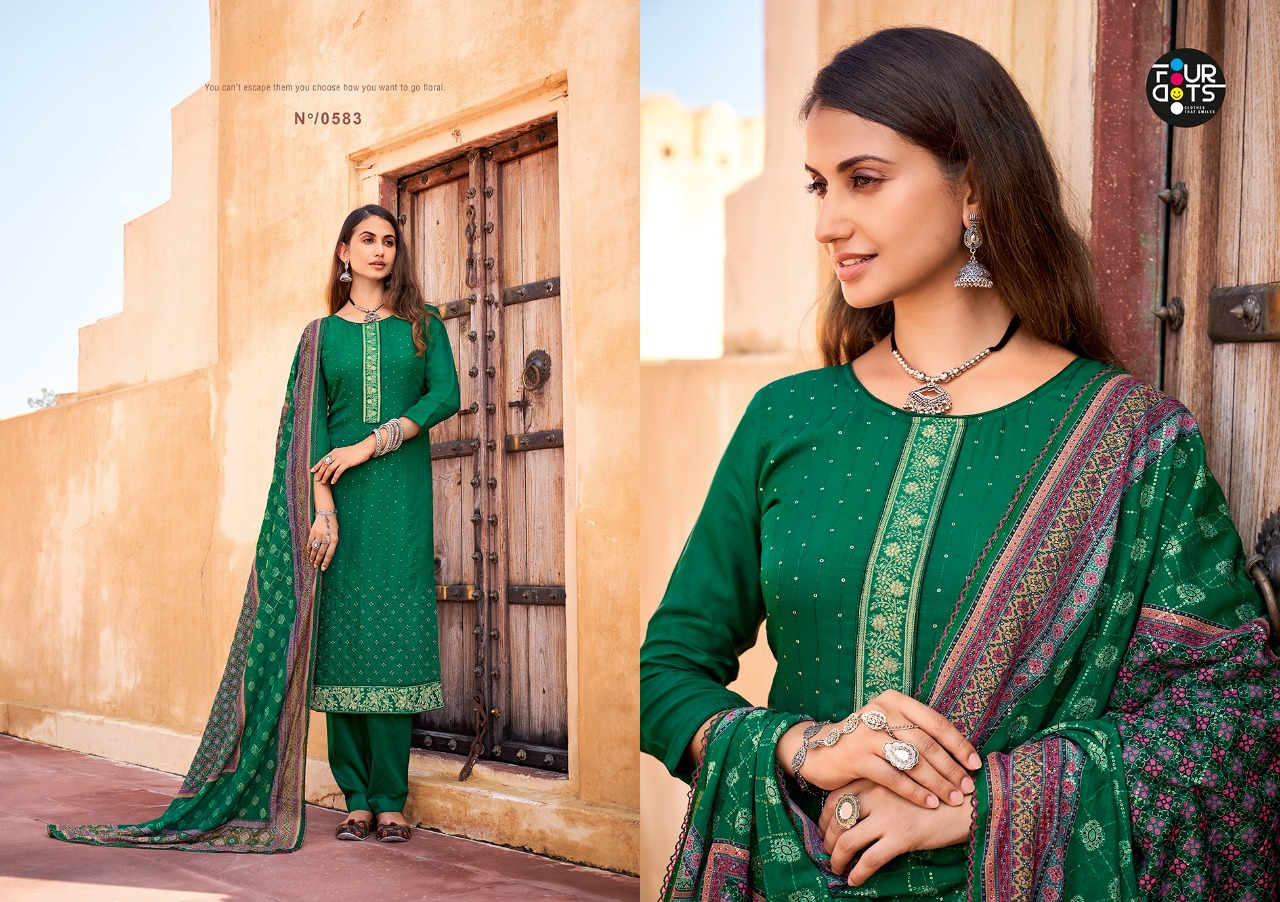 fourdots avshar vol 6 dark viscose regal look salwar suit catalog