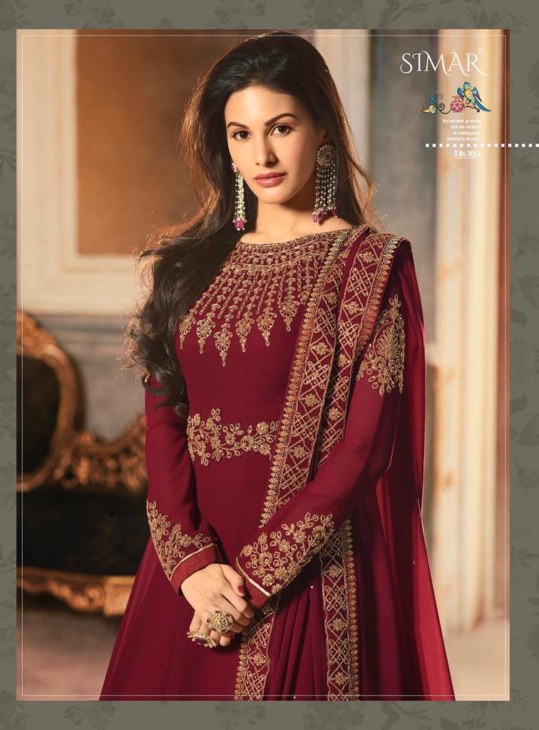 glossy amyra georgette gorgeous look salwar suit catalog