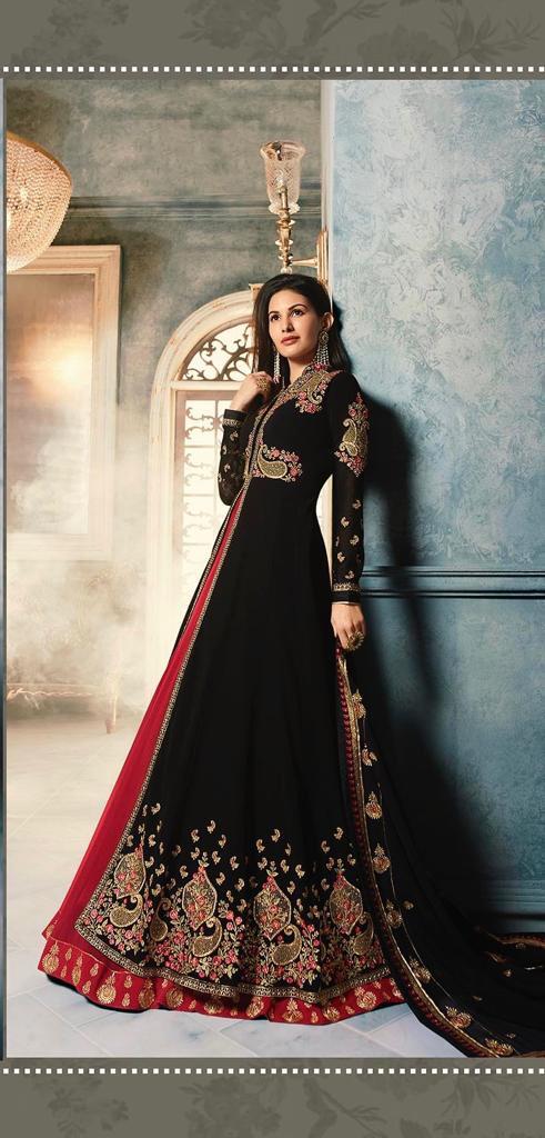 glossy amyra georgette gorgeous look salwar suit catalog