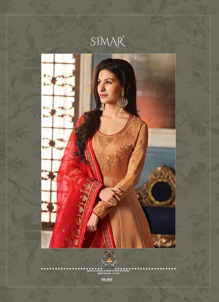 glossy amyra georgette gorgeous look salwar suit catalog