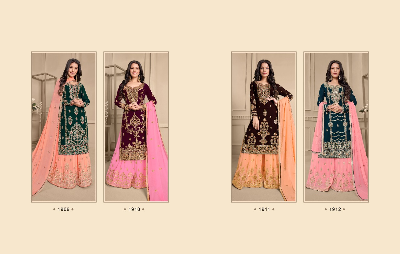 glossy ehsaas georgette gorgeous look salwar suit catalog