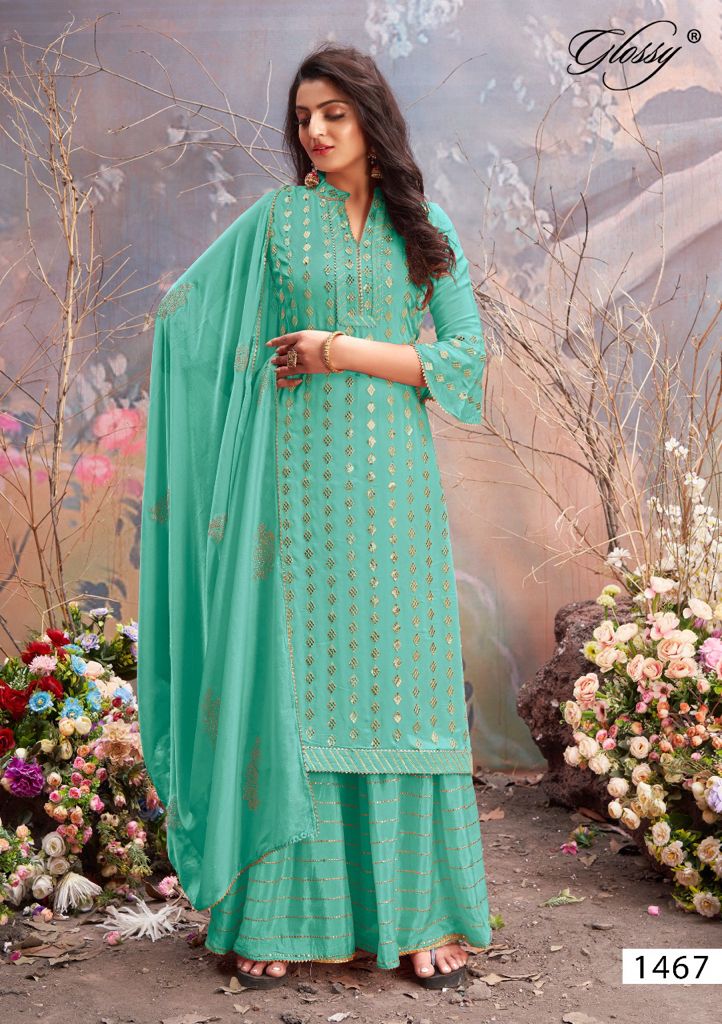 glossy mahek viscose  gorgeous look salwar suit catalog