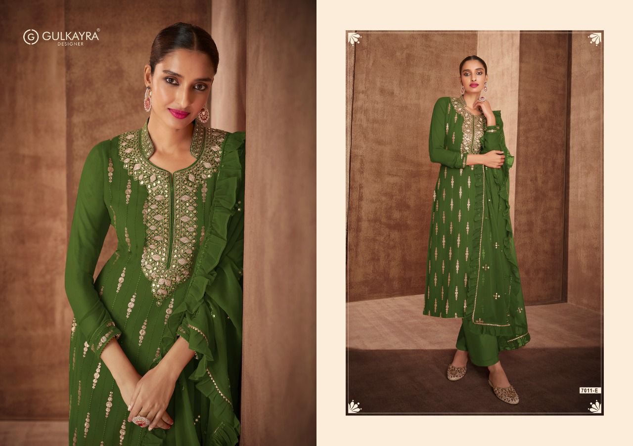 gulkayra designer naira georgette regal look salwra suit catalog