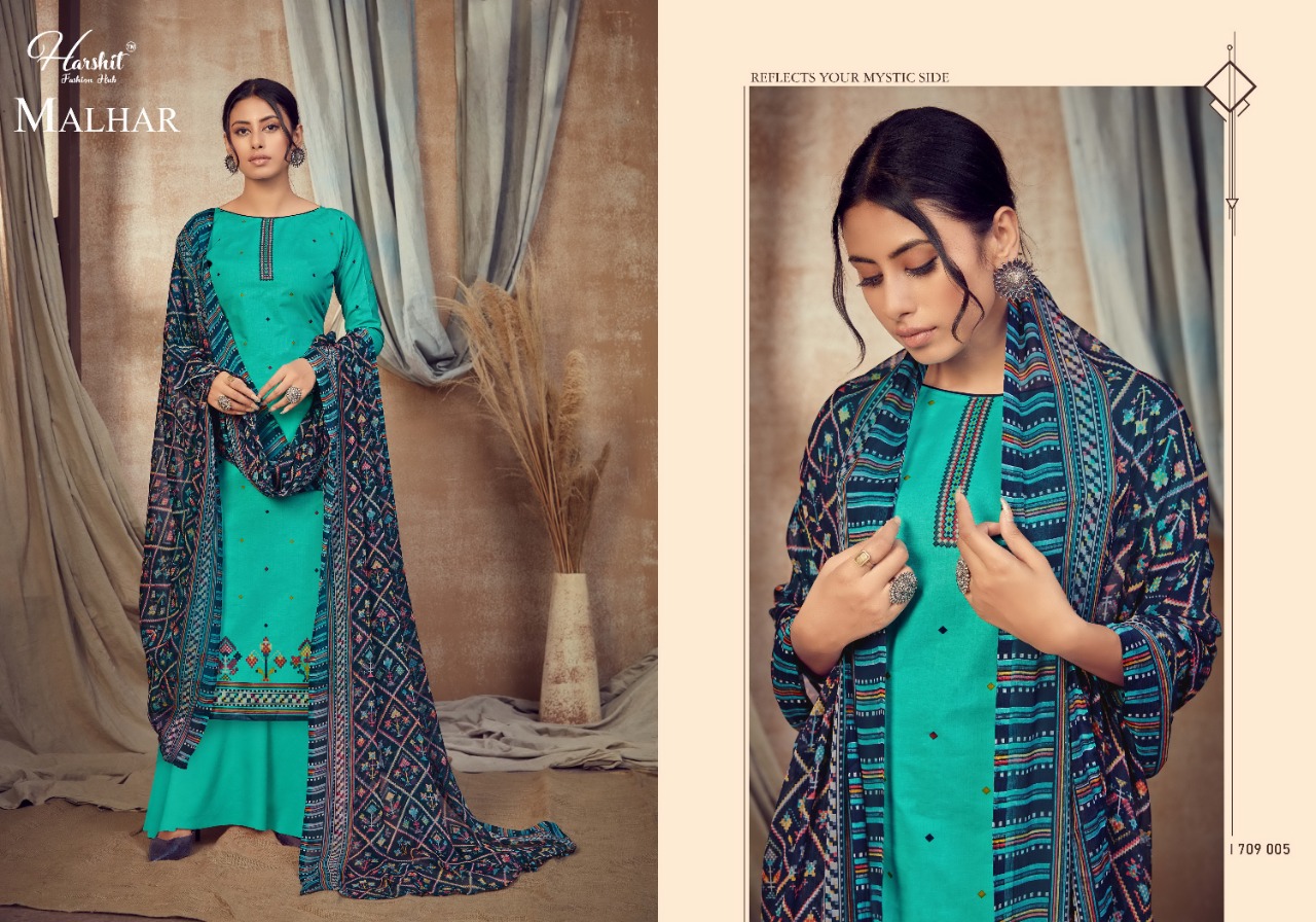 Harshit Fashion malhar alok suit Pure Cambric Digital Print with Fancy Mirror Work exclusive print salwar suit catalog