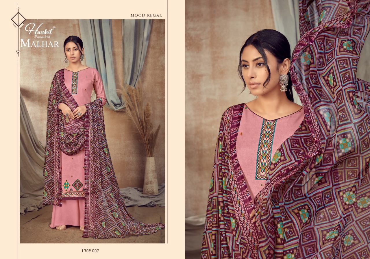 Harshit Fashion malhar alok suit Pure Cambric Digital Print with Fancy Mirror Work exclusive print salwar suit catalog