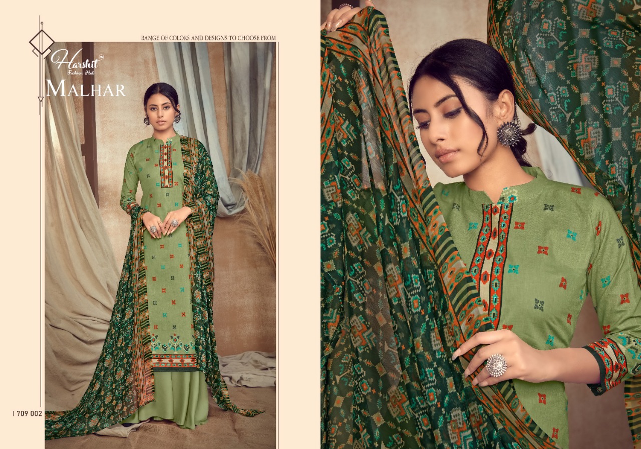 Harshit Fashion malhar alok suit Pure Cambric Digital Print with Fancy Mirror Work exclusive print salwar suit catalog