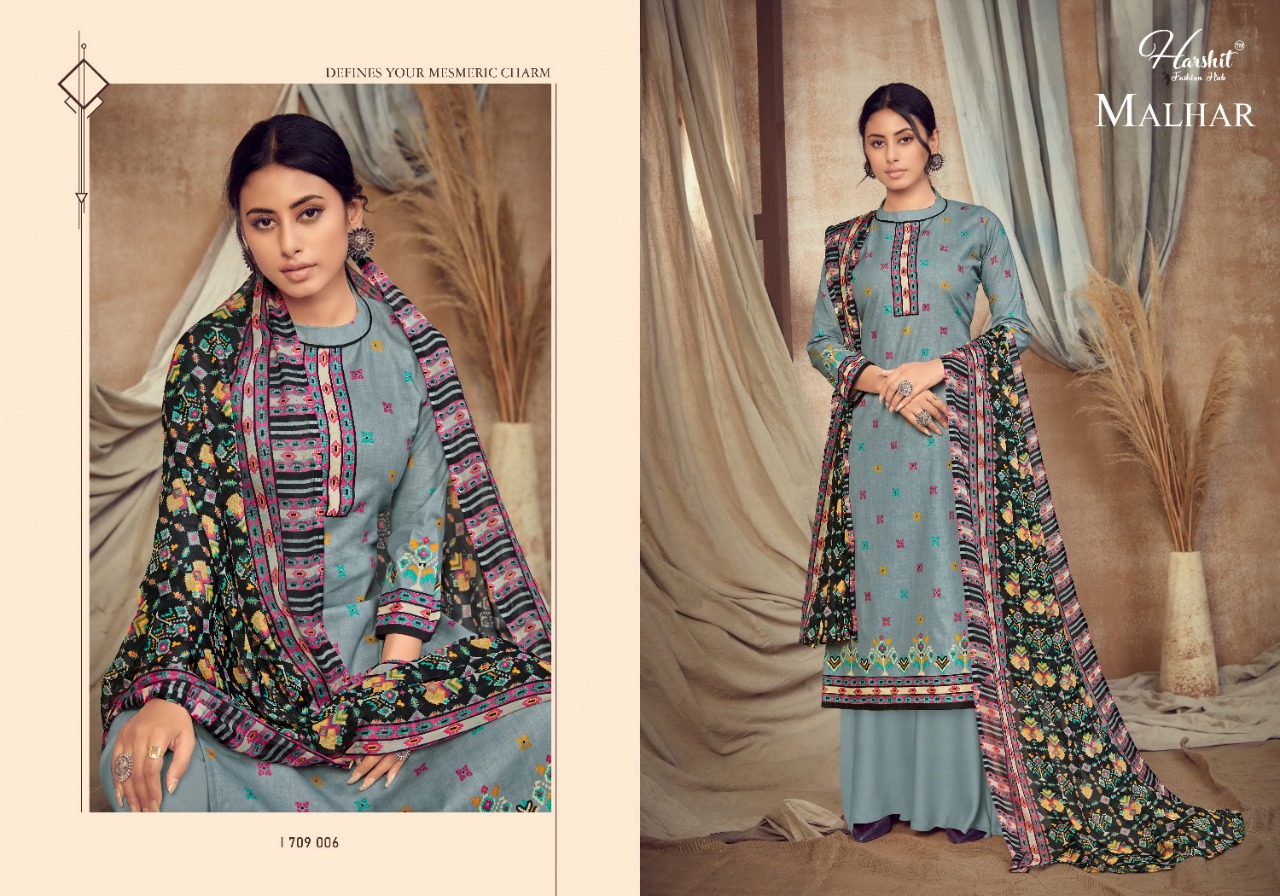 Harshit Fashion malhar alok suit Pure Cambric Digital Print with Fancy Mirror Work exclusive print salwar suit catalog