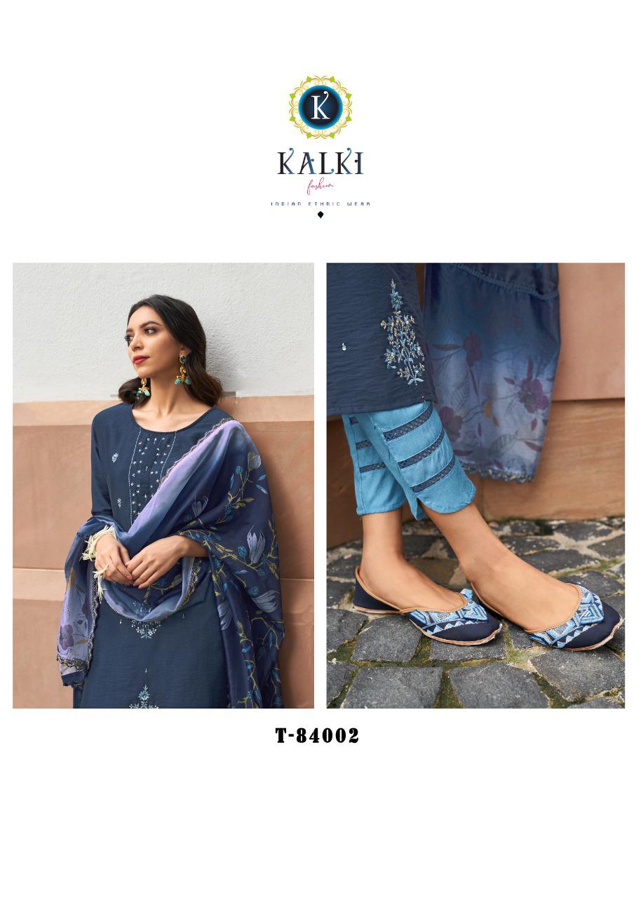 kalki fashion ruaab Viscose innovative look kurti pant with dupatta