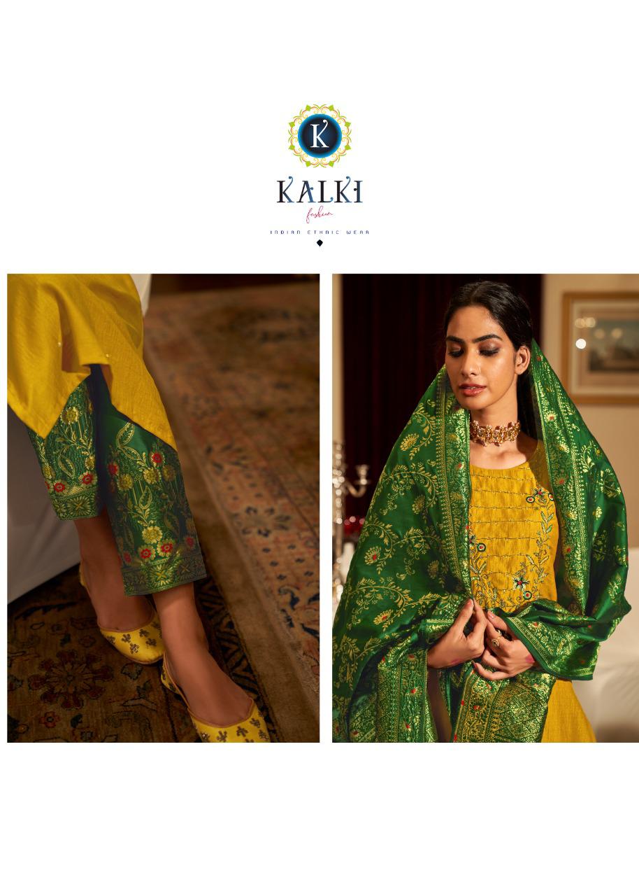 kalki fashion signature collection Viscose astonish look kurti pant with dupatta catalog