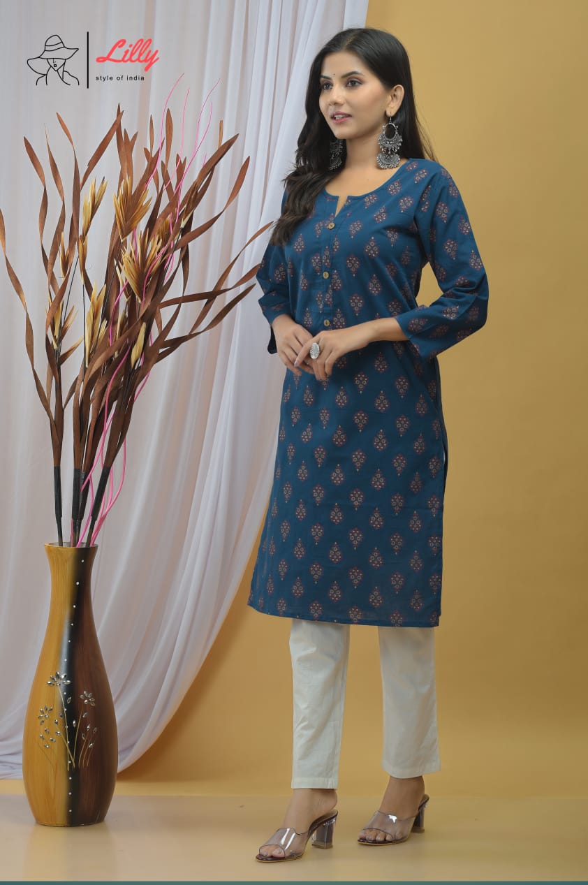 Lilly style of india krisha 8 cotton elegant top with pant size set