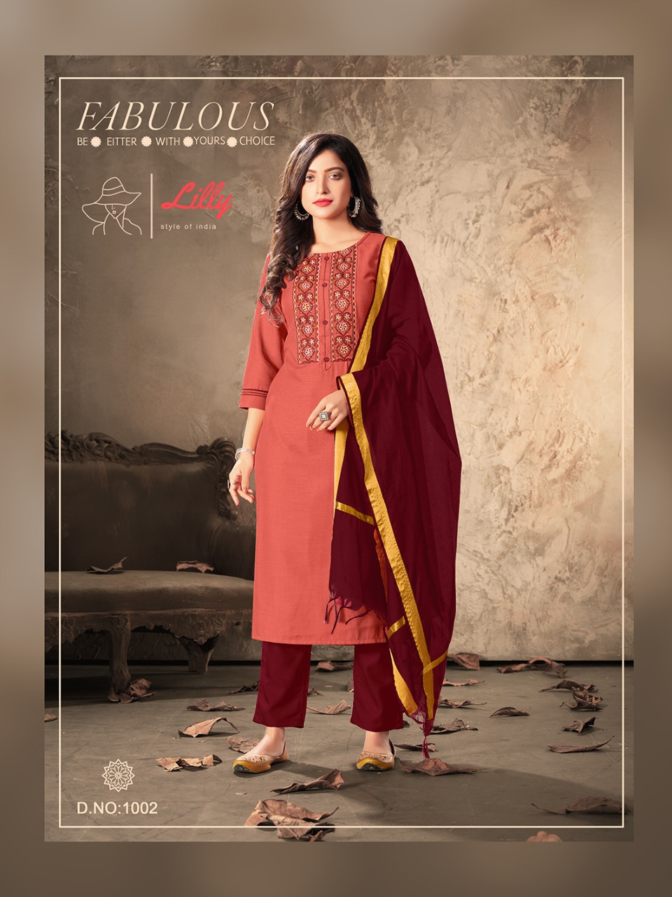 Lilly style of india shivali rayon graceful look kurti with pant catalog