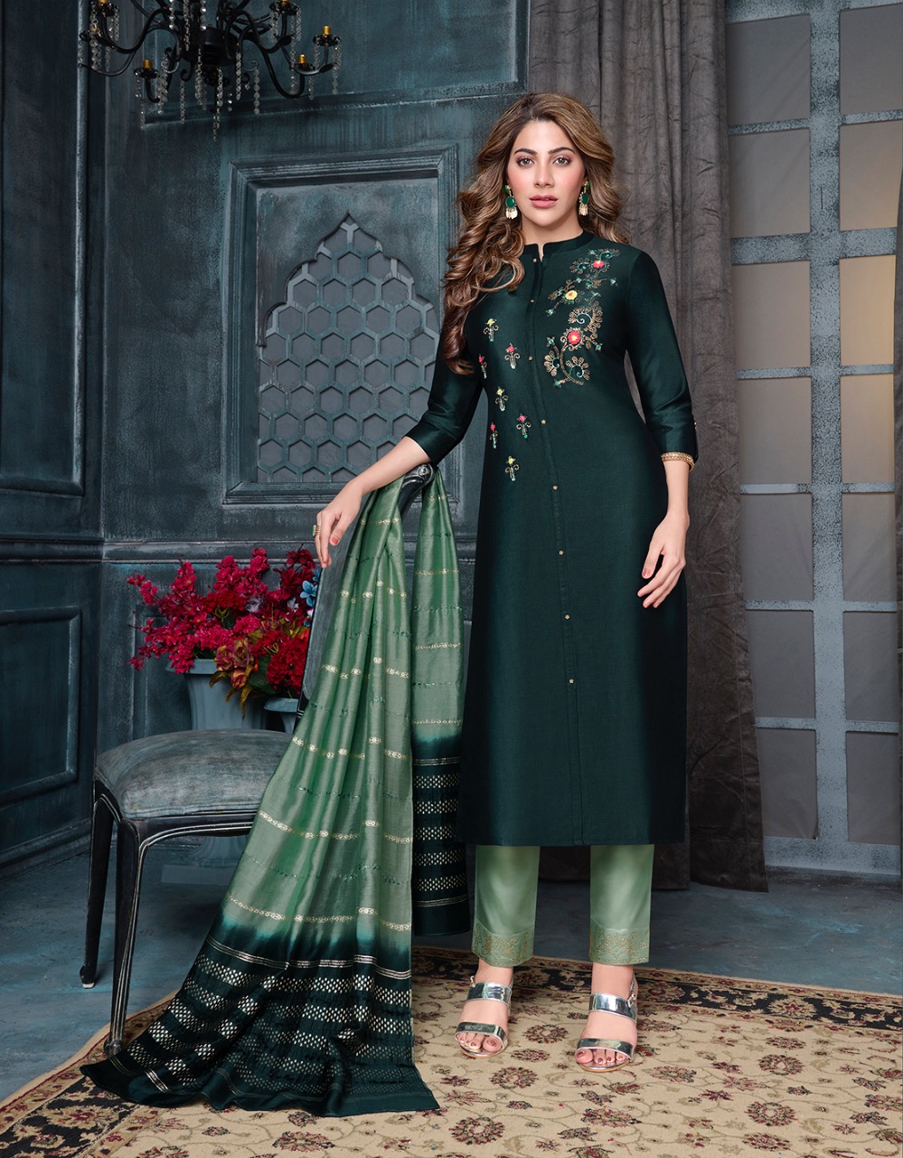 lily and lali muskan 2 silk classic trendy look top bottom with dupatta catalog