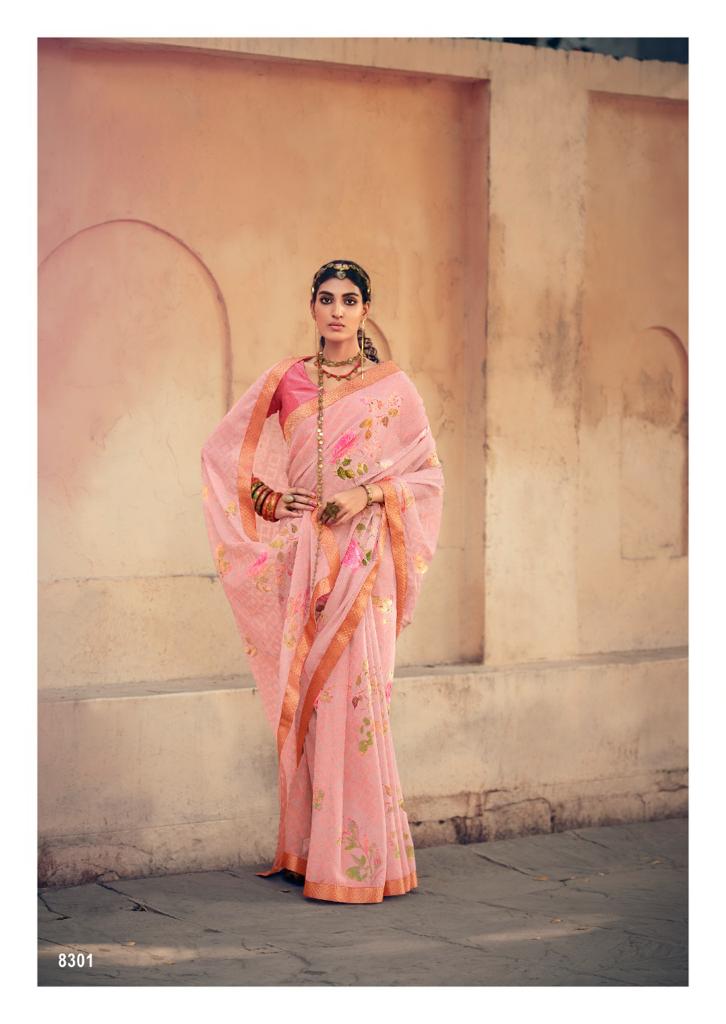 lt kashvi creation aanvi chiffon  Brasso beautifull print saree catalog