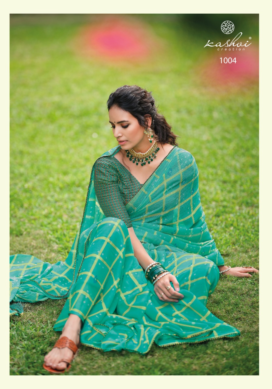 lt kashvi creation moksha Royal Checks viscous astonishing print saree catalog