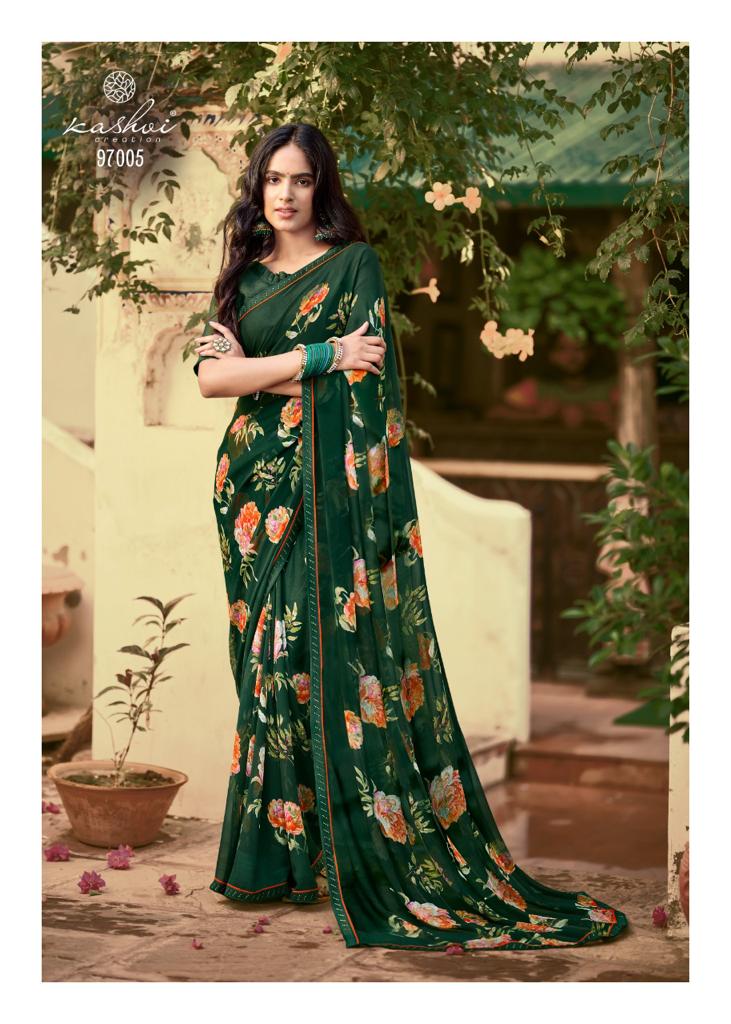 lt kashvi creation rykaa georgette astonishing print saree catalog