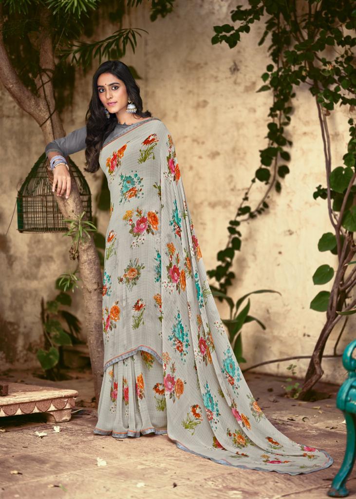 lt kashvi creation rykaa georgette astonishing print saree catalog