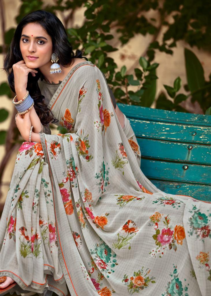 lt kashvi creation rykaa georgette astonishing print saree catalog