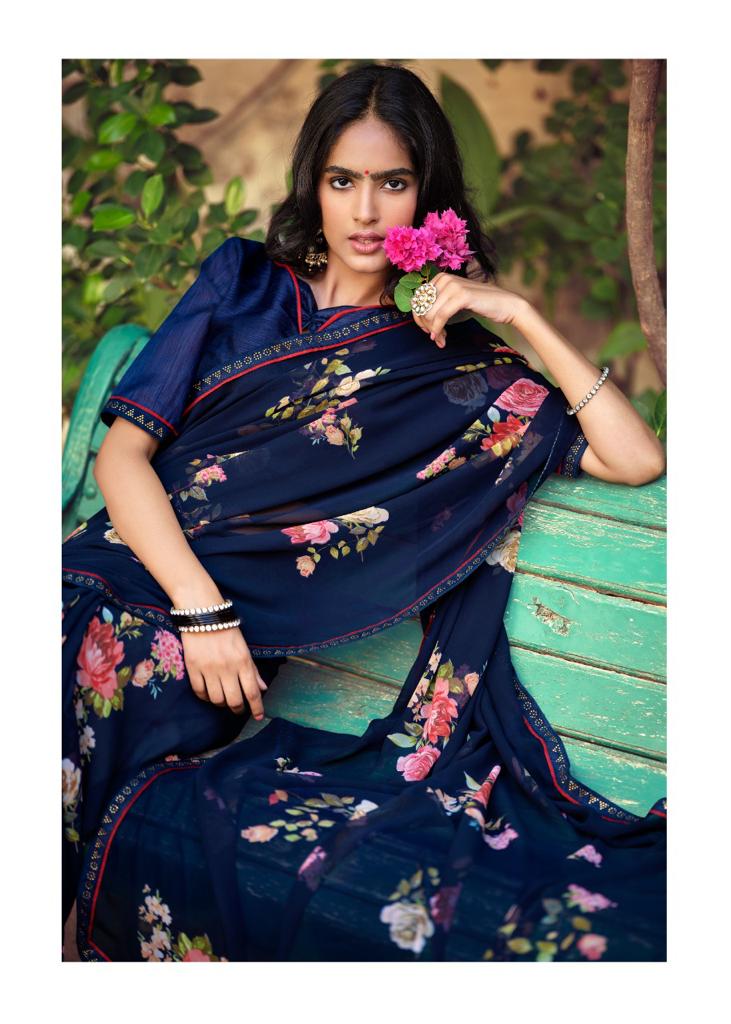 lt kashvi creation rykaa georgette astonishing print saree catalog