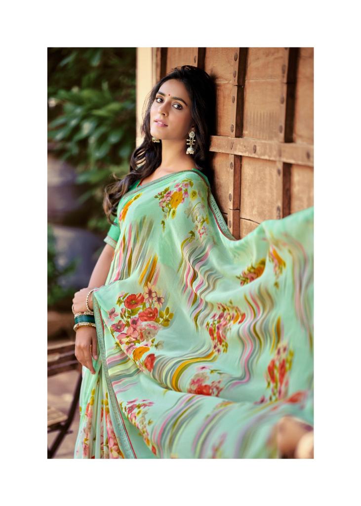 lt kashvi creation rykaa georgette astonishing print saree catalog