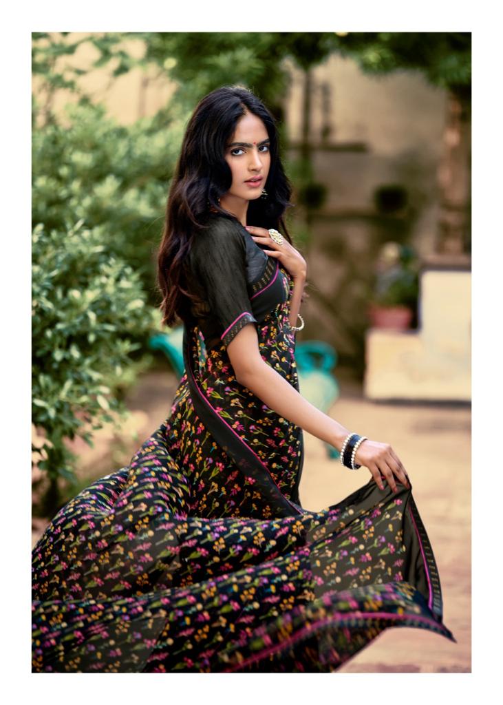 lt kashvi creation rykaa georgette astonishing print saree catalog