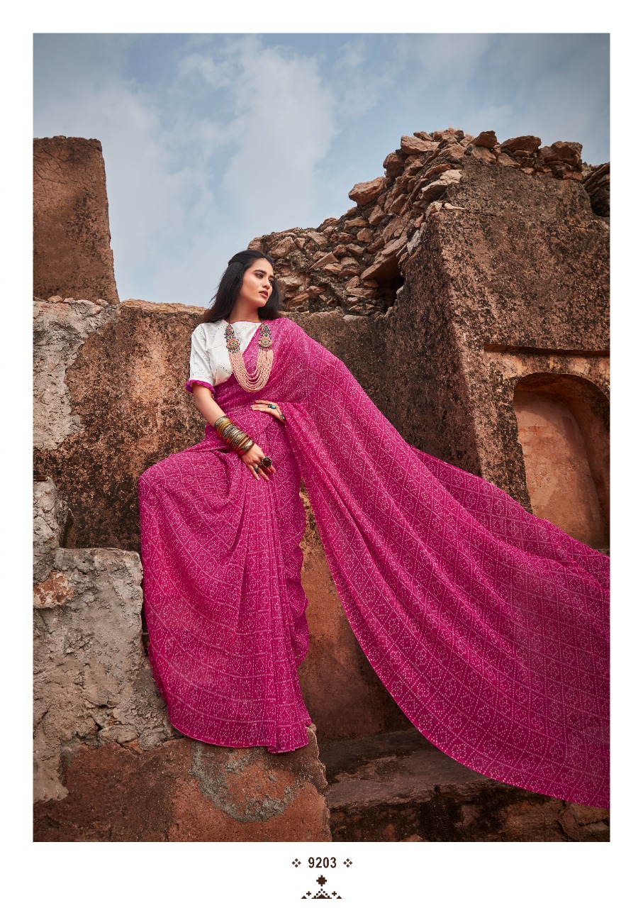 lt kashvi creation saheli georgette astonishing print saree catalog