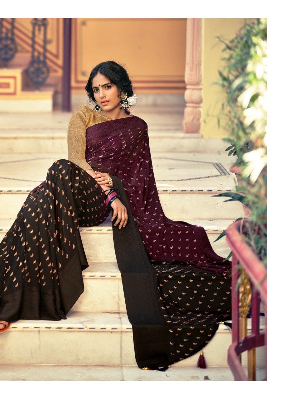 lt kashvi creation sakambari georgette astonishing print saree catalog